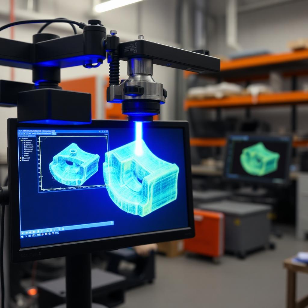 3D scanning a metal casting
