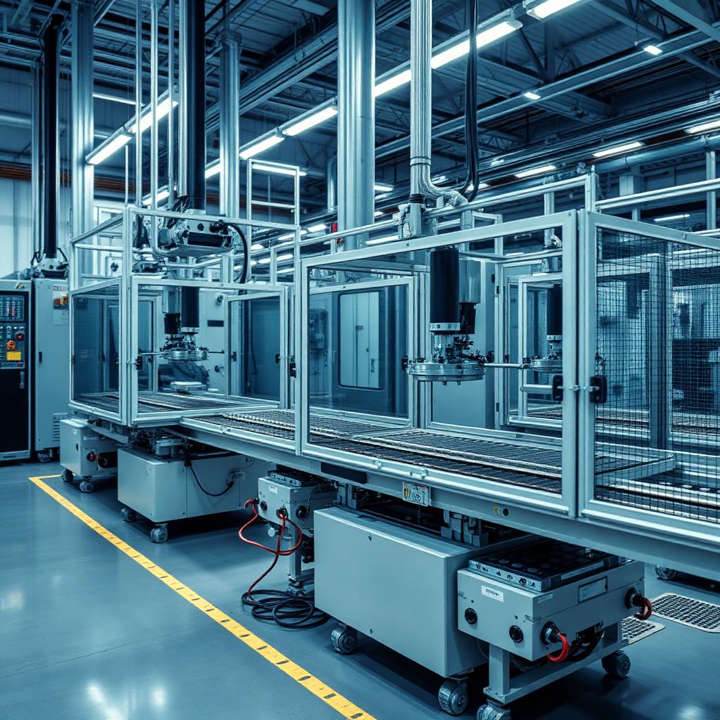 Special purpose assembly machine with safety guarding